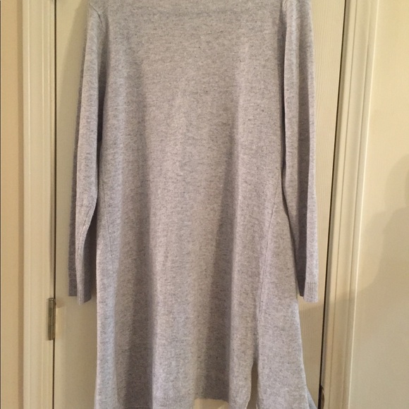 Light grey long cardigan with pockets - Picture 4 of 6